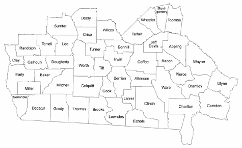 Southern Georgia service area map
